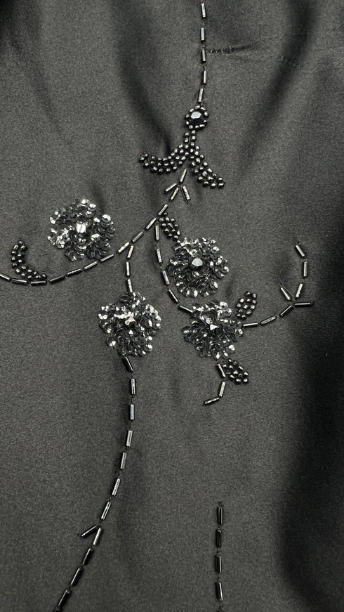 Blazer nero ricamato