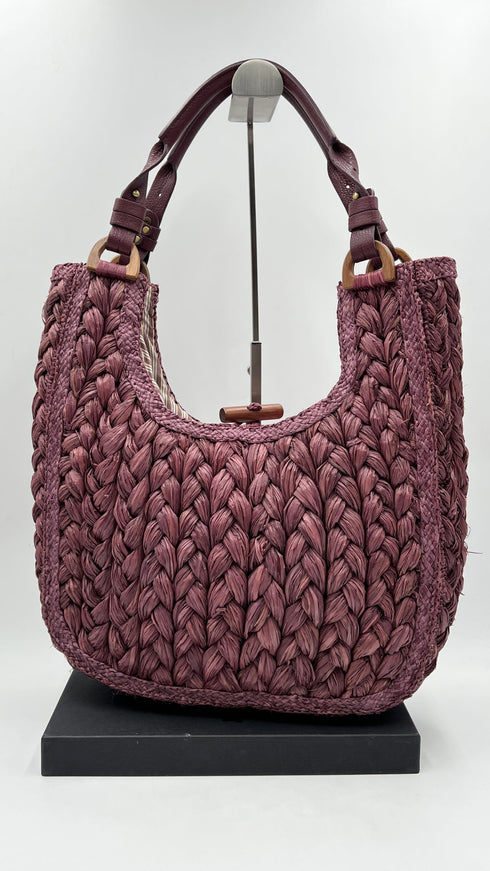 Borsa hobo in raffia