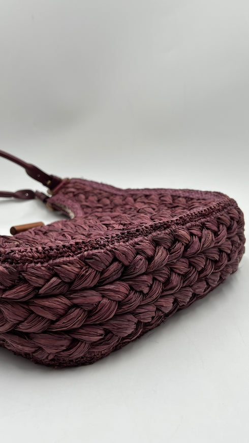 Borsa hobo in raffia