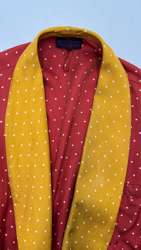 Vestaglia in seta a pois