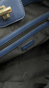 Borsa a righe bianche e blu