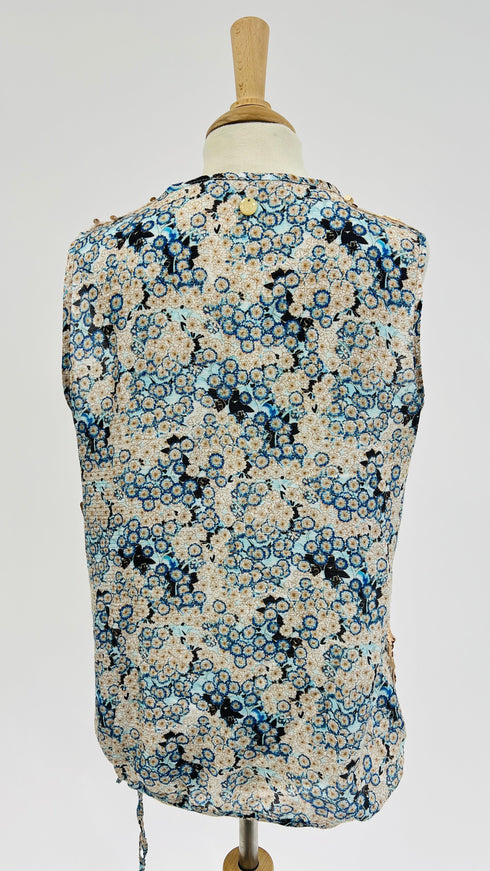 Top paillettes gold and silver