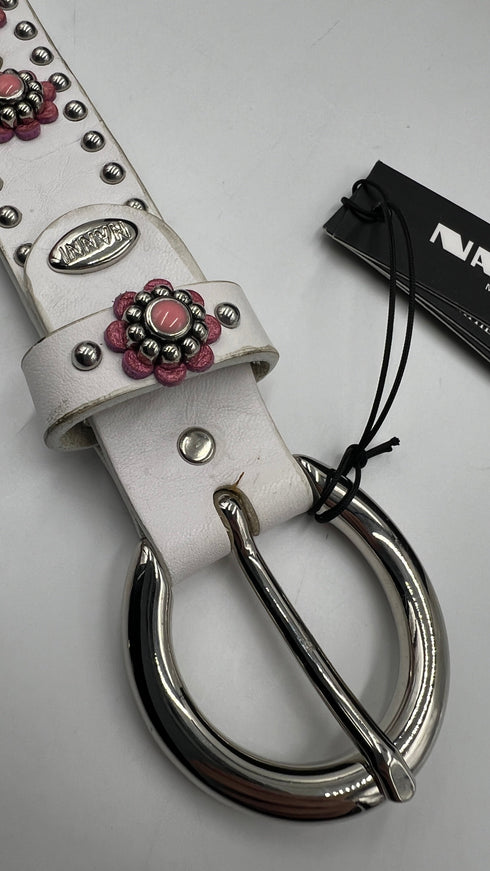 Cintura bianca a fiori