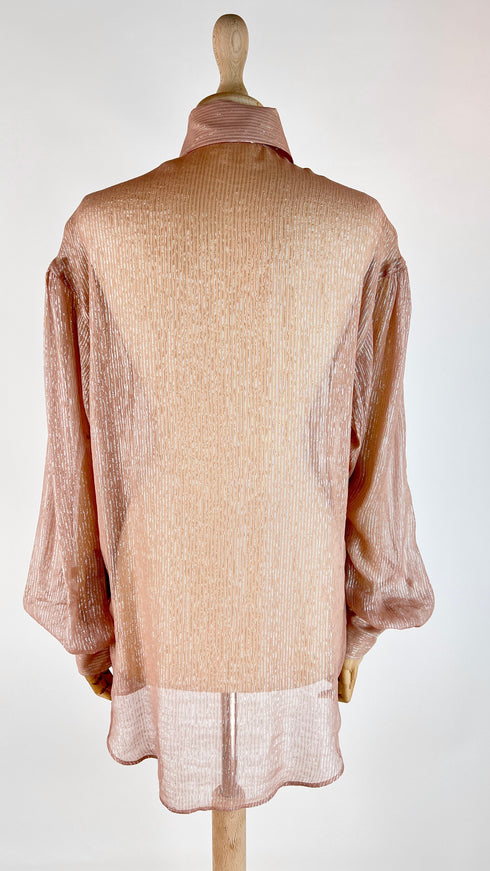 Camicia con fili lurex