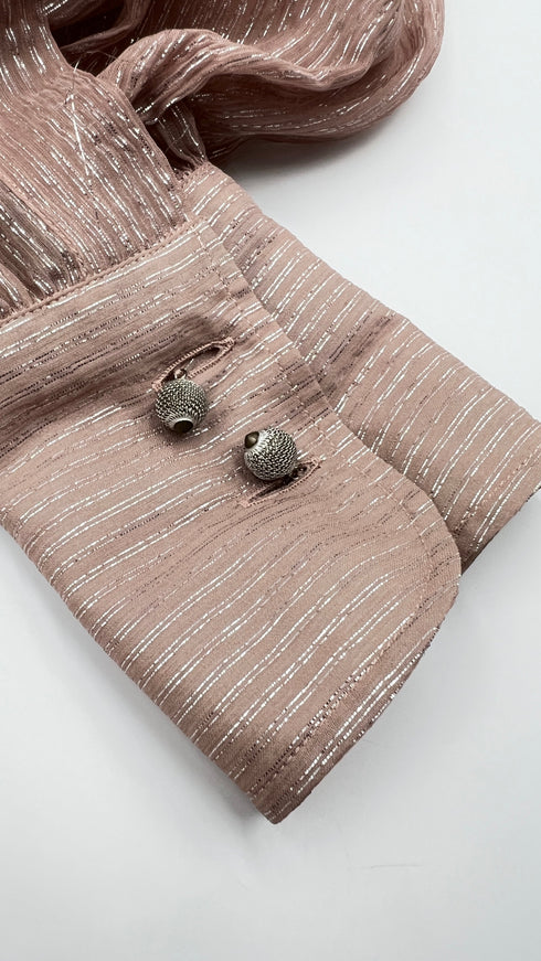 Camicia con fili lurex