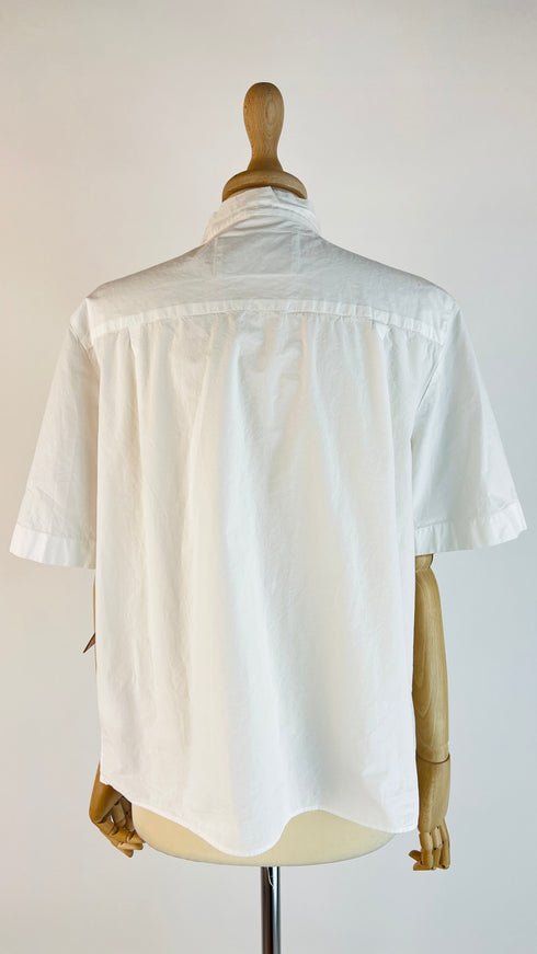 Camicia in cotone collo a fiocco