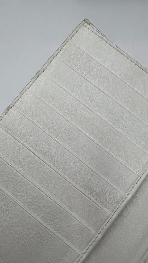 Portafoglio intrecciato bianco