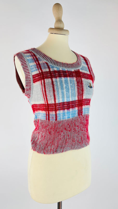 Gilet corto tartan
