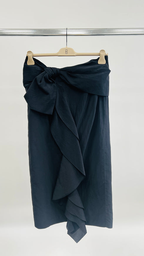 Gonna lunga nera maxi fiocco