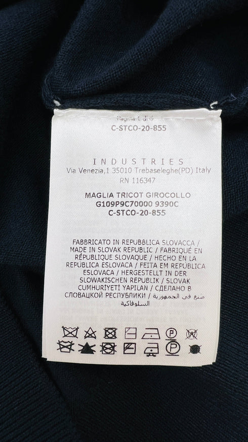 T-shirt blu con cartellino