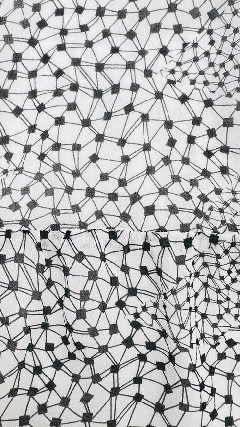 Top seta stampa astratta