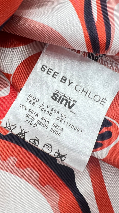 Abito corto paisley di seta