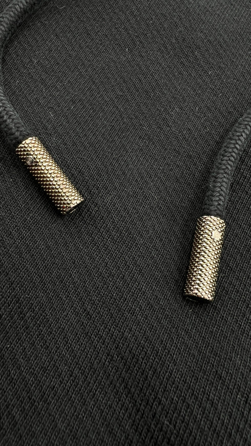 Felpa logo in cotone nero