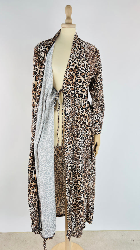 Vestaglia midi animalier