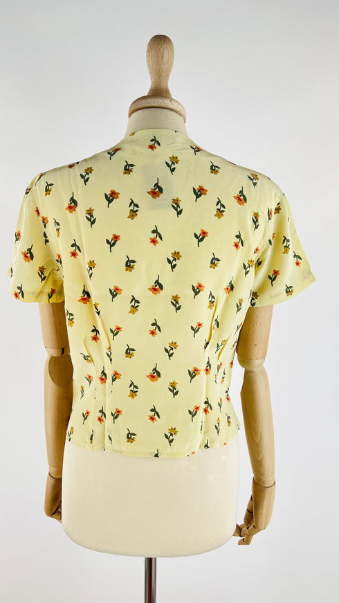 Camicia cropped a fiori