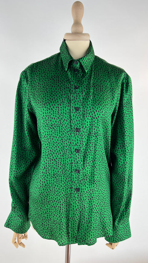 Camicia animalier verde