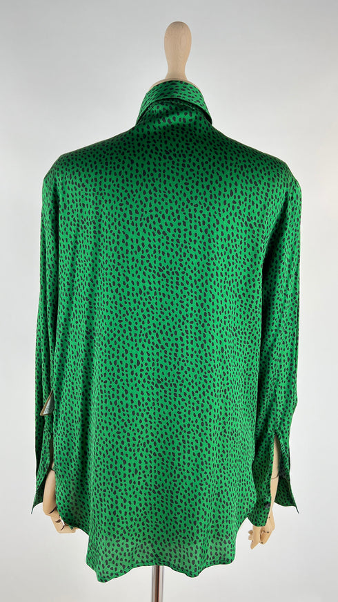 Camicia animalier verde