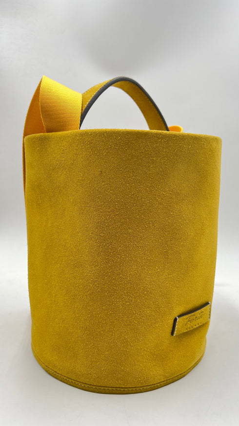 Borsa a secchiello in suede