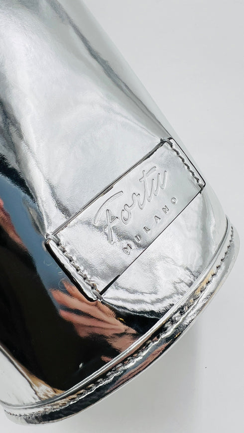 Borsa secchiello argentata