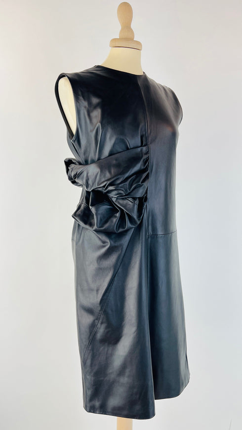 Abito midi in pelle