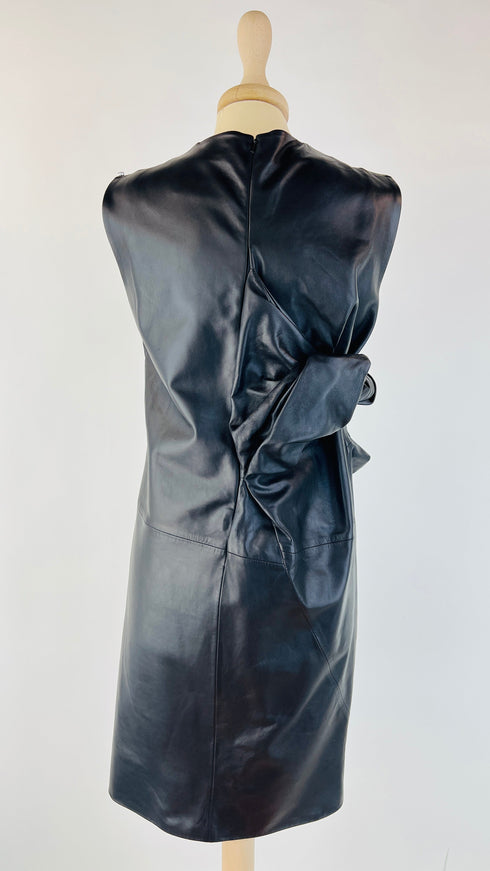 Abito midi in pelle