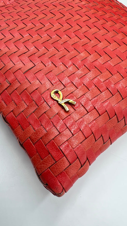 Pochette pelle intrecciata