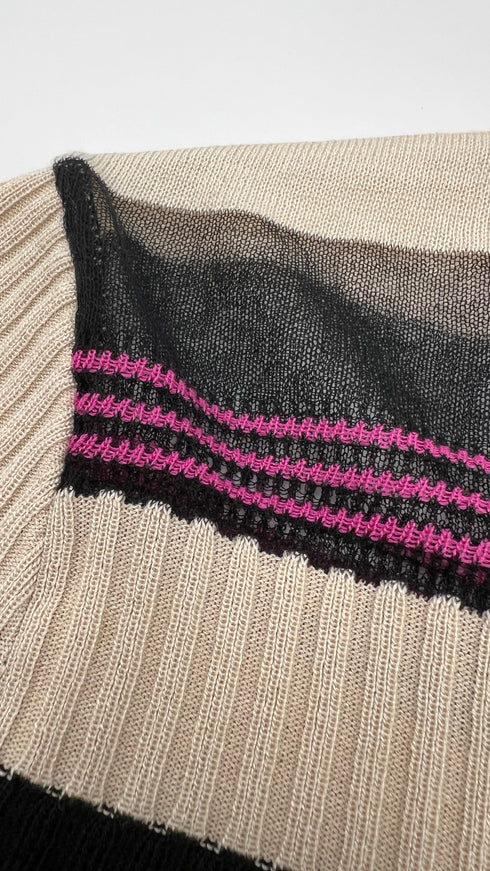Cardigan multirighe