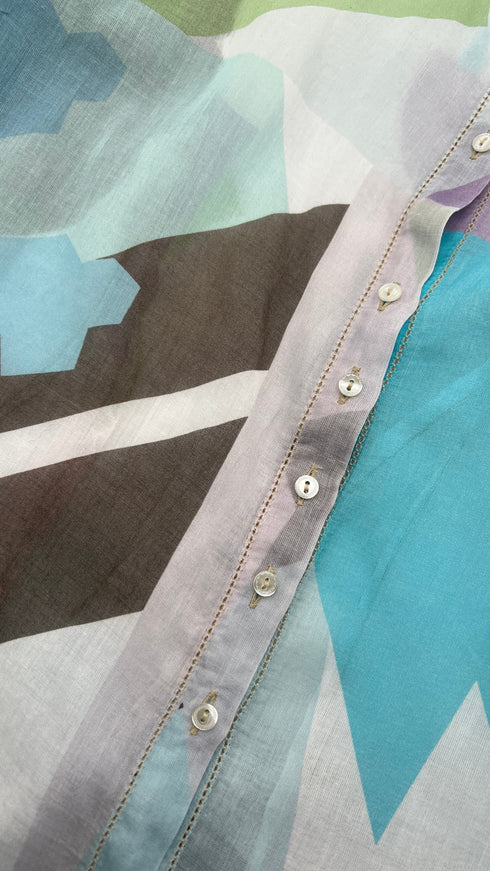 Camicia motivi geometrici in cotone