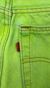 Shorts denim acid-green