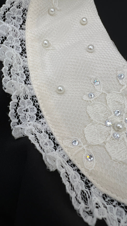 Abito midi collo pizzo