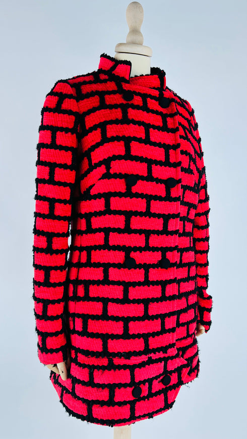 Cappotto corto a rettangoli
