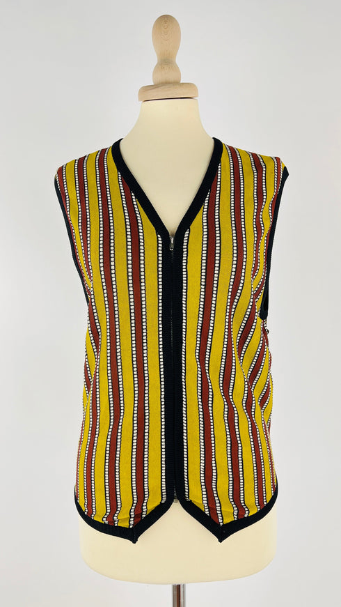 Gilet con zip vintage