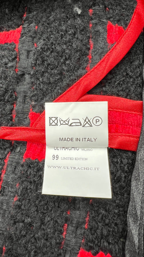Cappotto corto a rettangoli