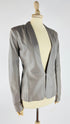 Blazer in pelle e jersey