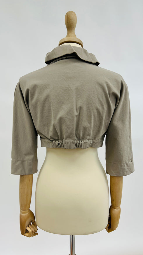 Giacca cropped beige