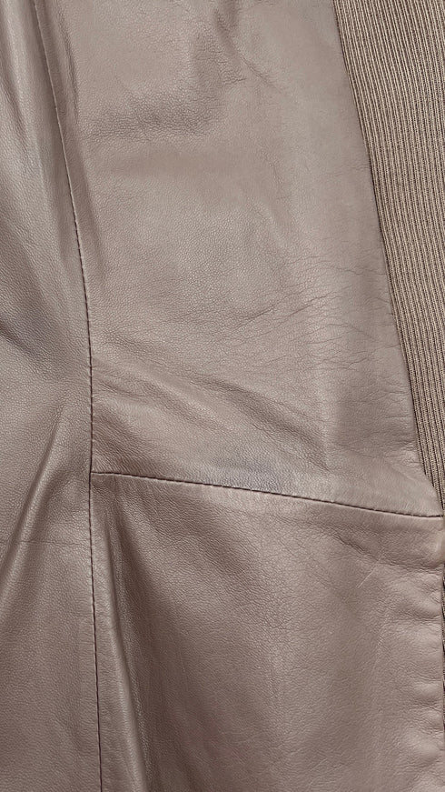 Blazer in pelle e jersey