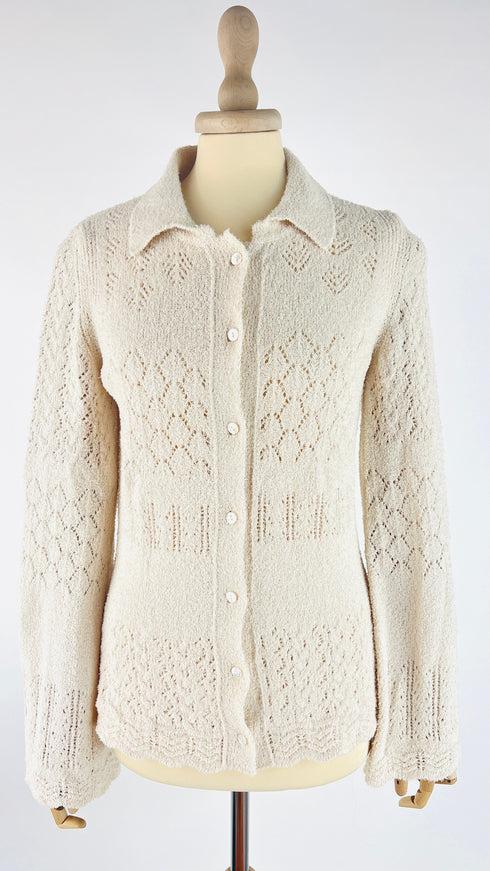 Cardigan motivo traforato