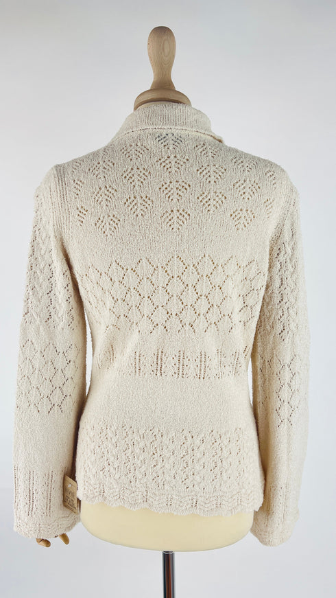 Cardigan motivo traforato