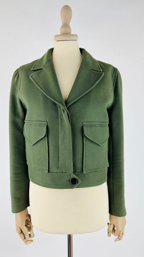 Giacca corta cotone-lana