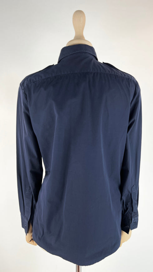 Camicia in cotone blu