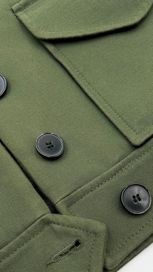 Giacca corta cotone-lana