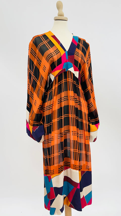 Abito midi multi-stampa