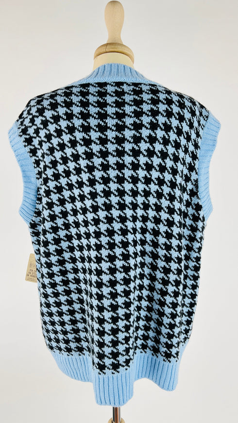 Gilet oversized pied de poule