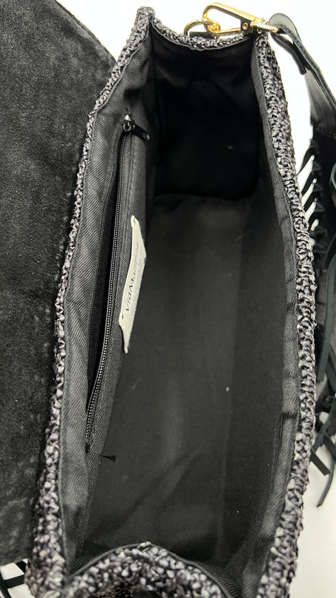 Borsa a tracolla in raffia