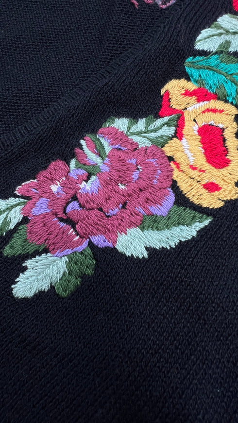 Canotta in maglia ricamata