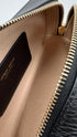 Pochette in pelle nera