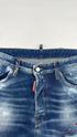 Jeans con patch a fiori