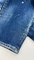 Jeans con patch a fiori