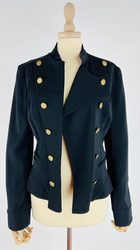 Giacca corta in jersey con cartellino