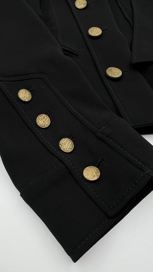 Giacca corta in jersey con cartellino